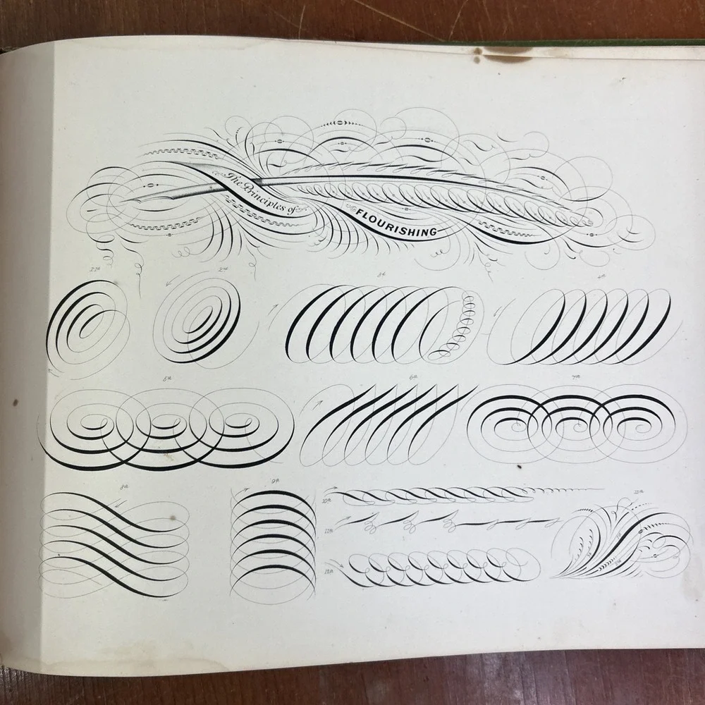 Antique Gems Of Penmanship Williams And Packard 1866 Calligraphy Book